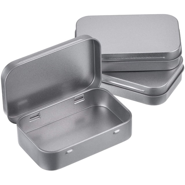 Caja de almacenamiento pequeña Sailing 3 cajas rectangulares de metal plateado