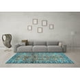 thumbnail image 3 of Ahgly Company Indoor Square Abstract Light Blue Contemporary Area Rugs, 3' Square, 3 of 4