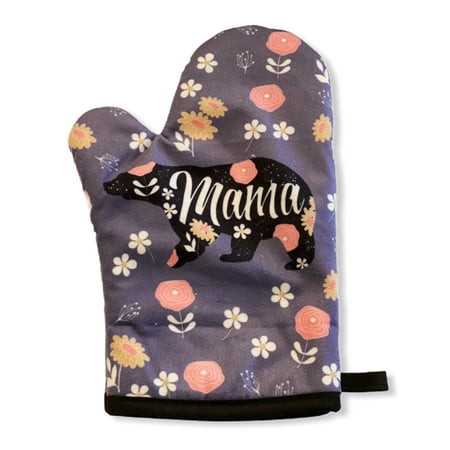 

Mama Bear Oven Mitt Cute Mothers Day Cooking Baking Graphic Kitchen Accessories (Oven Mitt)