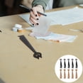 thumbnail image 4 of MasteelfCA 10pcs Cat Design Ruler Retro Wood Drawing Ruler DIY Handwriting Learning Tool Cartoon Ruler School Stationery for Home School Kids (Yellow, Black), 4 of 7