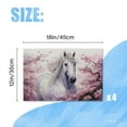 thumbnail image 2 of BaHomeck placemats Set of 4 White Horse In The Cherry Blossom Forest Cotton Linen rectangle Placemats for Kitchen Dining Table Indoor,Outdoor,18*12inch, 2 of 4
