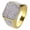Gold, variant on Mens Golden Alloy Ring Full Diamond Geometric Ring European American Design Electroplated Holiday Gift AJZ1303