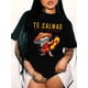 thumbnail image 1 of Chic Mexican & Spanish Mom Print T-Shirt - Casual Crew Neck, Short Sleeve, Polyester Blend, Machine Washable - Perfect for All Seasons, 1 of 6