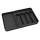 thumbnail image 1 of Bandeja para cubiertos, divisores de cajones, organizador expandible para cubiertos y vajilla Negro, 1 of 9