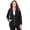 Black, variant on Women's Plus Size Cozy Velour Jacket