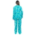 thumbnail image 3 of #FollowMe Printed Microfleece Button-Front PJ Pant Set with Socks  Soft & Stylish Sleepwear (Blue - Starry, 3X), 3 of 4