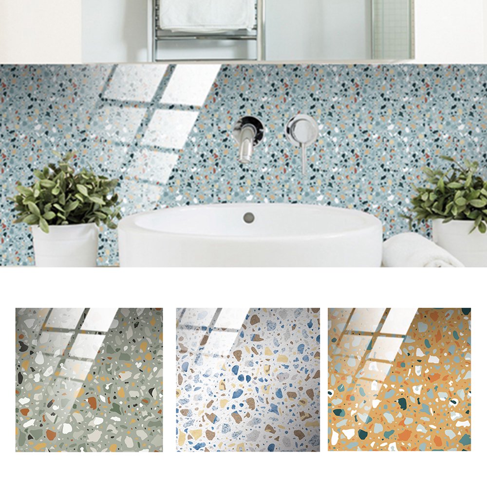 SPRING PARK 10Pcs Terrazzo Contact Paper for Countertops Waterproof