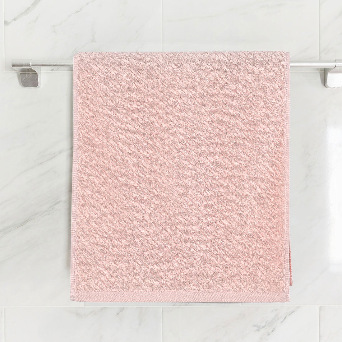 Unique Bargains 2-Pack 100% Cotton Absorbent Quick Dry Face Towels Pink