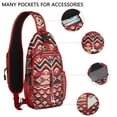 thumbnail image 2 of Floral Bohemian Sling Backpack Artistic Tribal Lightweight Daypack for Gym Use, 2 of 2