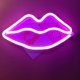thumbnail image 5 of Luces de neón LED, labios rosados, luces de neón que funcionan con USB o batería, luces de noche de pared de neón, boda, estudio, Fiesta, bar, Navidad, fiesta de cumpleaños, 5 of 5