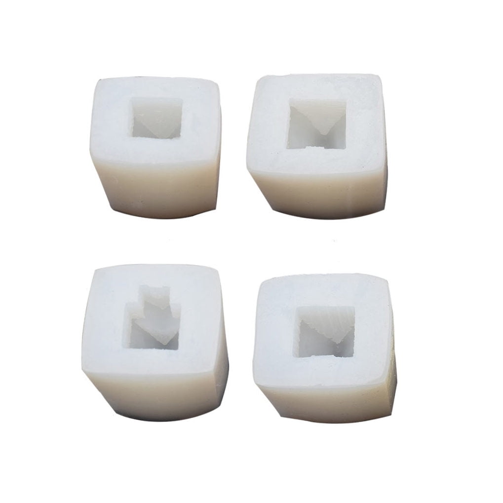 Tineasur 4 Pcs Holiday Soap Candle Mould Candle Mold White Creative Design for Professional Bakers