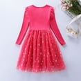 thumbnail image 6 of Hifoo Long Sleeve Girls Party Dress Snowflake Embroidery Gown Holiday Winter Formal Occasions Special Events Birthday Kids Christmas Solid Color O-Neck Dresses, 6 of 9