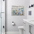 thumbnail image 5 of Farmhouse Bathroom Wall Art Country Rustic Christian Blue Flower Butterfly Pictures Wall Decor Religious Amazing Grace Canvas Prints Paintings Framed Artwork Home Decor For Bedroom Living Room 16"x12", 5 of 6