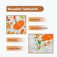 thumbnail image 6 of Fall Table Cloth Rectangle Table 60x102in-Pumpkin Tablecloth for Thanksgiving-Waterproof Farmhouse Autumn Table Clothes for Harvest(Orange Maple-60X102in), 6 of 6