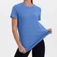 thumbnail image 4 of Ronuti Womens Workout Tops Activewear T-Shirts Short Sleeve Sun Protection Quick Dry Spring Summer, 4 of 10