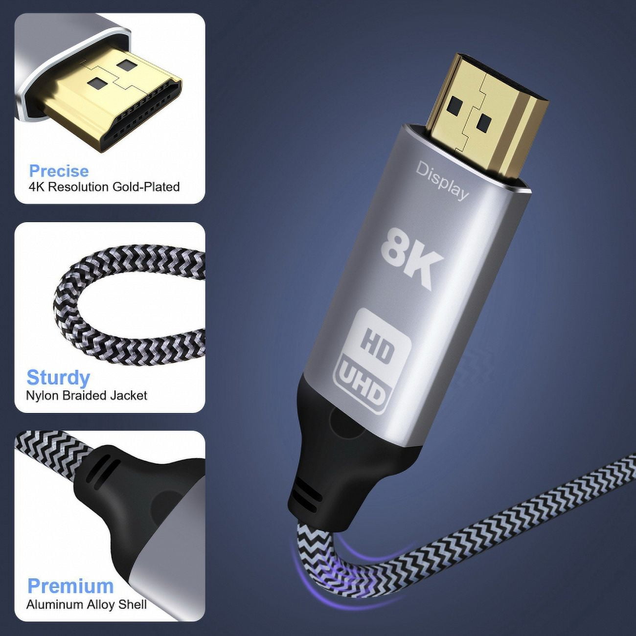 Chenyang CY DisplayPort 1.4 Source to HDMI 2.0 Display 8K UHD 4K DP to HDMI Male Monitor Cable Connector 1.8m 6ft Cable