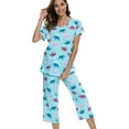 thumbnail image 3 of Pyjama pour Femmes avec Pantalon Capri, 3 of 5