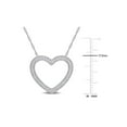 thumbnail image 2 of 1/4 Carat (Ctw I1-I2) Diamond Heart Pendant Necklace in 10K White Gold with Chain for Women, 2 of 5