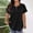 *Black, variant on ClodeEU Women's Plus Size Short Sleeve Henley Tunic Top, Casual Loose Curved Hem Blouse Black,Women's Plus XXL