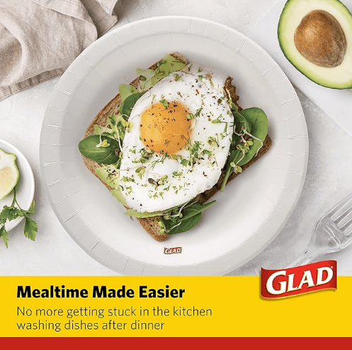 Glad - Everyday Round Paper Plates - 8.5" - 500CT