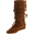 thumbnail image 2 of Nature Breeze Womens Cherokee-03 Fringe Mocassin Faux Suede Boots, 2 of 4