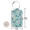 thumbnail image 2 of Rocae Sea Life for Leather Luggage Baggage Tags ID Label Privacy Cover ID Label with Stainless Steel Loop and Address Card, 2 of 5
