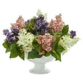 thumbnail image 2 of Nearly Natural Lilac Artificial Arrangement in White Vase, 2 of 2