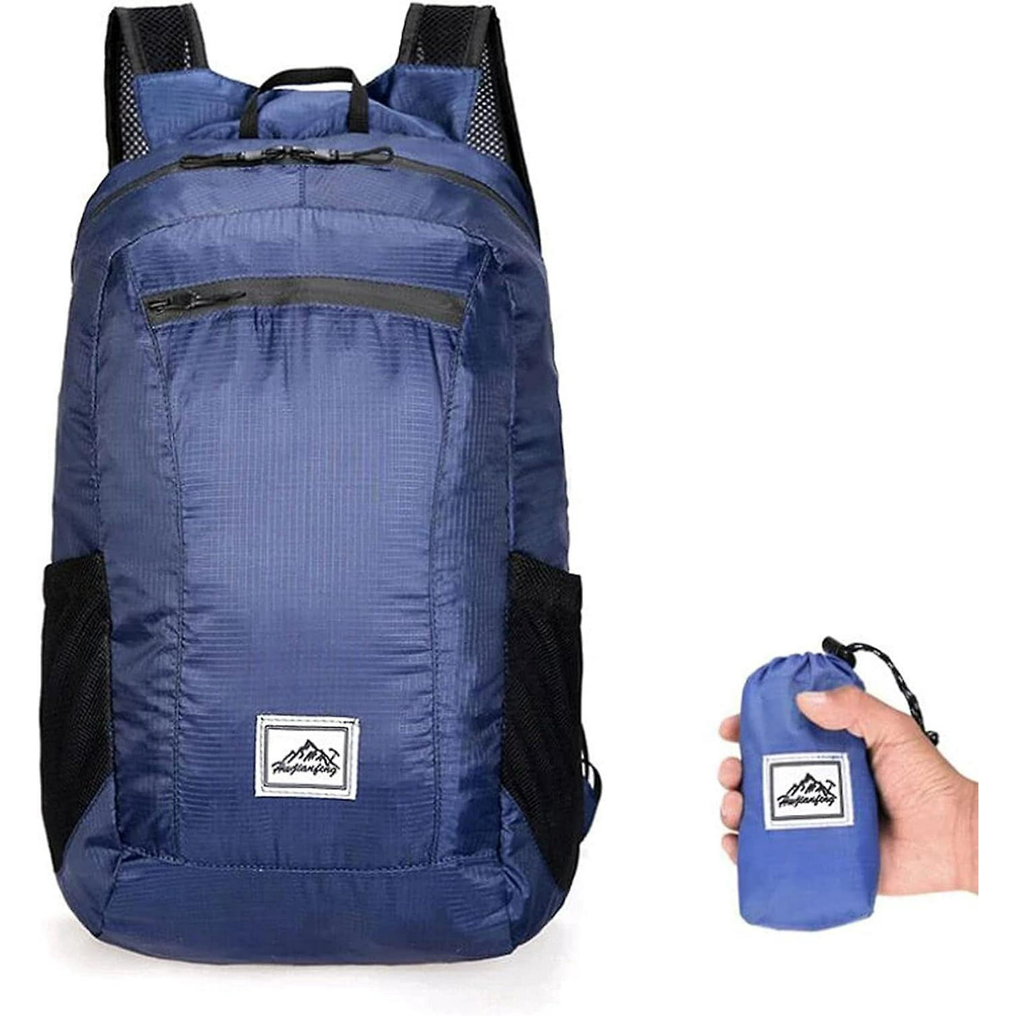 TSLBW Ultra Léger Sac à Dos Pliable De Randonnée Résistant à L'eau, De Voyage, De Sport Pour Hommes Femmes Camping Vélo Marche (Noir