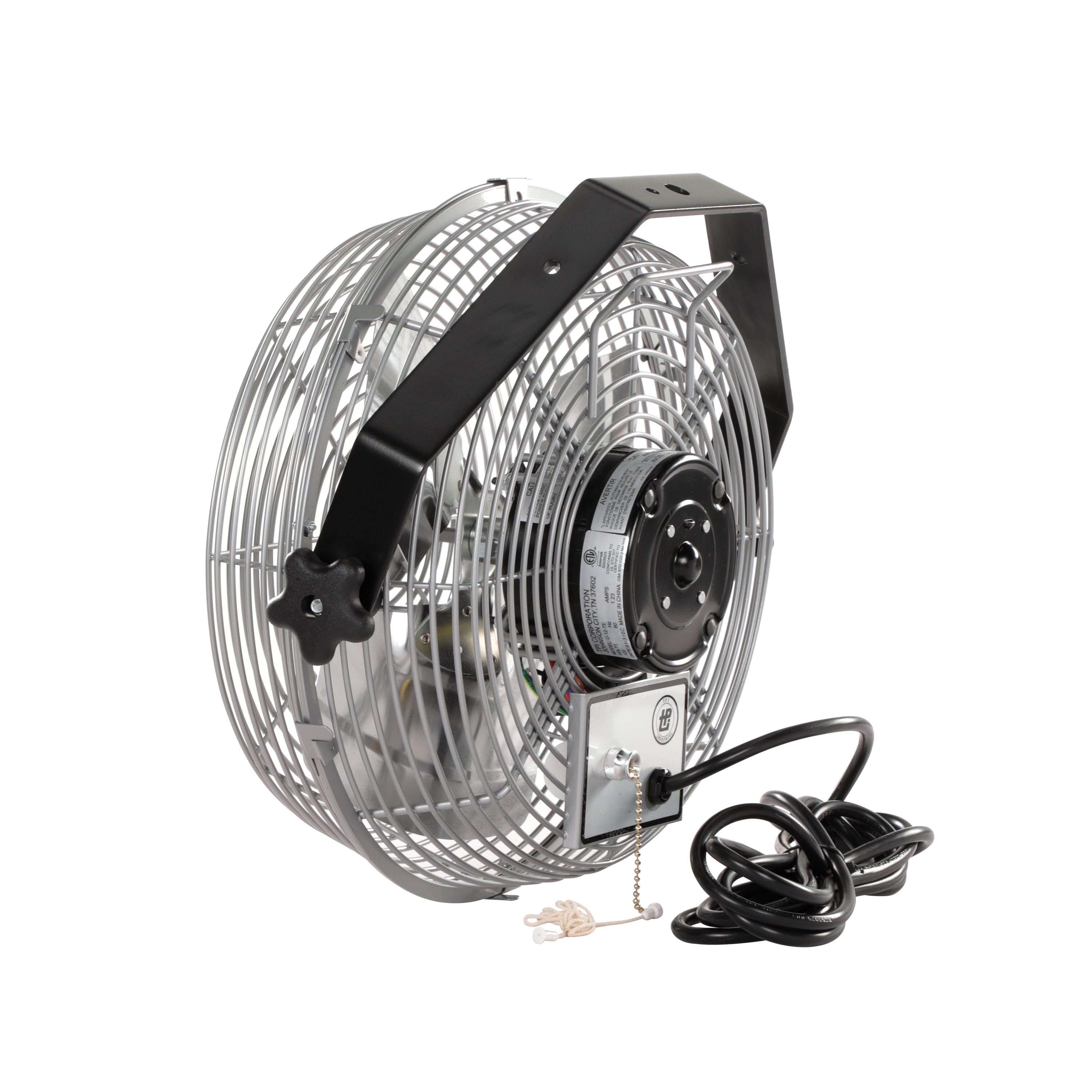 TPI Workstation Fans, Wall-Mount, 12" Blade Diameter, 1/12 Hp