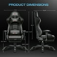 thumbnail image 3 of JONPONY Ergonomic Gaming Chairs,Office Chair,High Back Computer Chair,Adjustable 360° Swivel  Chair with Headrest and Lumbar Support ,BLACK, 3 of 15