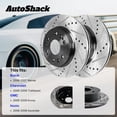 thumbnail image 3 of AutoShack Front Vented & Rear Vented Drilled & Slotted E-Coated Brake Rotors 4-PC Set Replacement for 2006-2009 Chevrolet Trailblazer 2006-2009 GMC Envoy 2006-2007 Buick Rainier ShadowGuard, 3 of 5