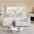 thumbnail image 6 of Sdorens Modular Sectional Sofa,118" Sectional Couches for Living Room,Oversized Convertible Wide Seater,3 Seater with Ottoman for Living Room Set,Covers Washable&Replaceable,Beige, 6 of 17