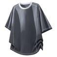 thumbnail image 6 of Plus Size Big & Tall Men's Solid Color Cotton T-Shirt Short Sleeve Crewneck Casual Tee Moisture Wicking Summer Tops Essential Outfits Fit for Him | JASKFLY,Gray 2XL, 6 of 8