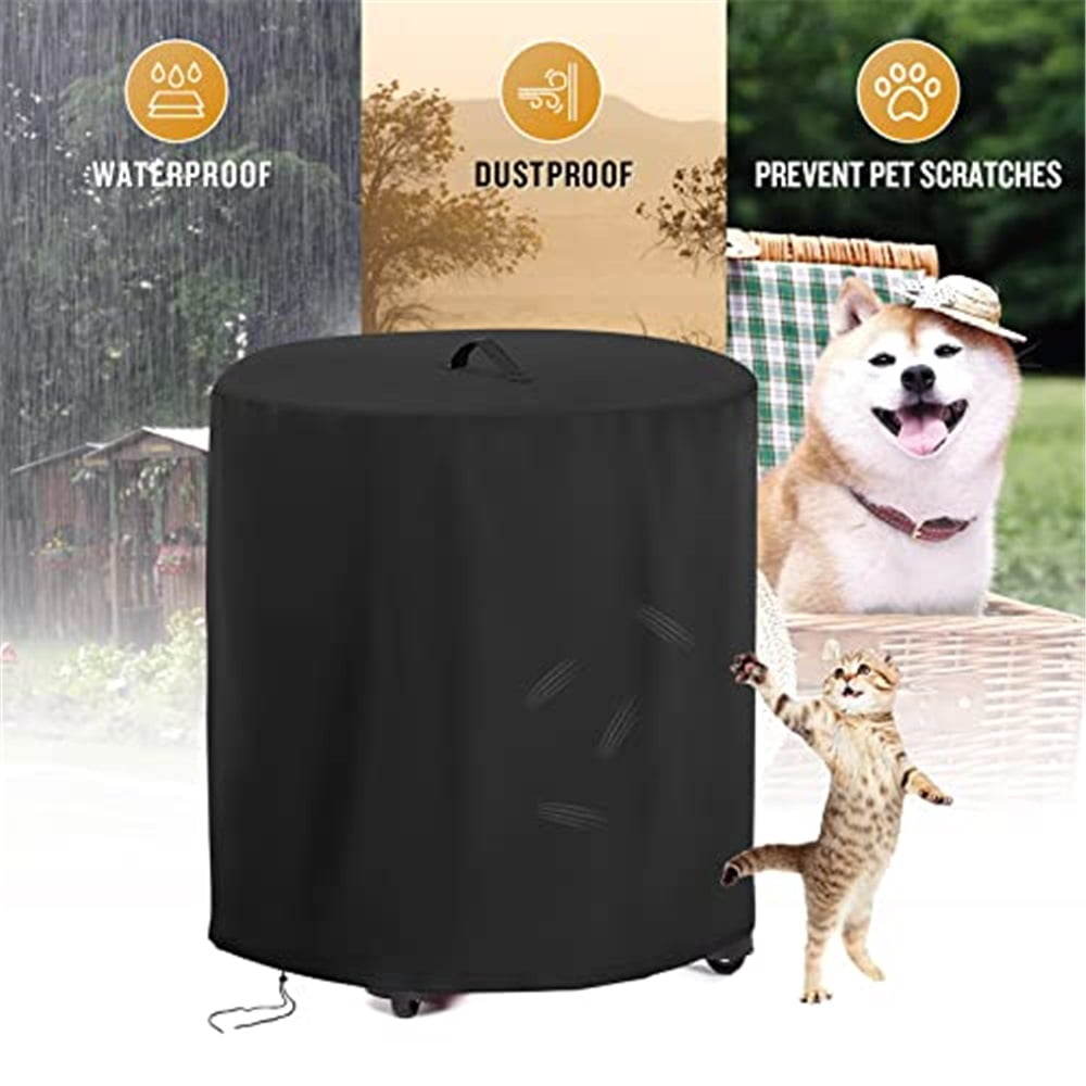 Black Cover for Shop Vac, 24''D x 26.5''H Wet and Dry Shop Vacuum Cleaners Dust Cover Protection for 12-16 Gallon Shop Wet Dry Vacuums