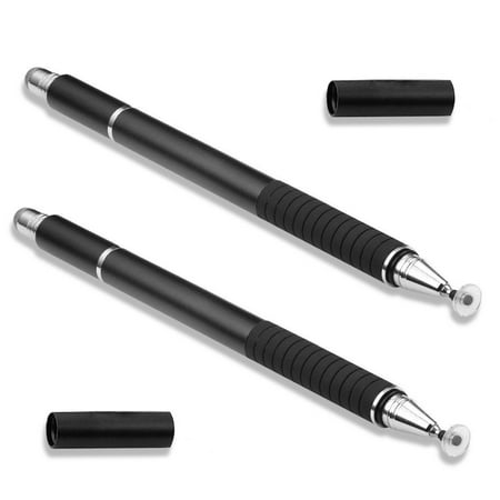 EEEKit Universal 2-Pack 6.1 inch Capacitive Touchscreen Pen Stylus Pen with Clear Disc & Fiber Tips Compatible with Smartphones Tablets and Other Touch Screens (Best Way To Clean Smartphone Touch Screen)