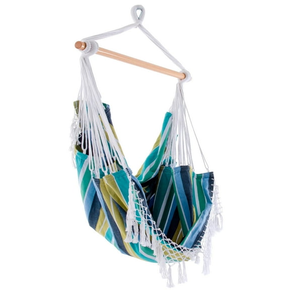 Vivere Brazilian Style Cotton Hammock Chair - Cayo Reef