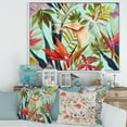thumbnail image 2 of Designart 'VIntage Tropical Flowers II' Tropical Framed Canvas Wall Art Print, 2 of 5