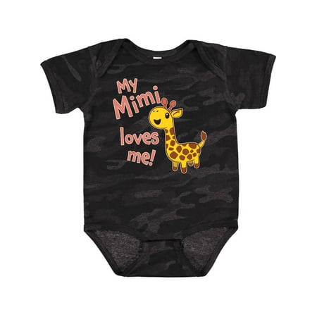 

Inktastic My Mimi Loves Me- Cute Giraffe Gift Baby Boy or Baby Girl Bodysuit