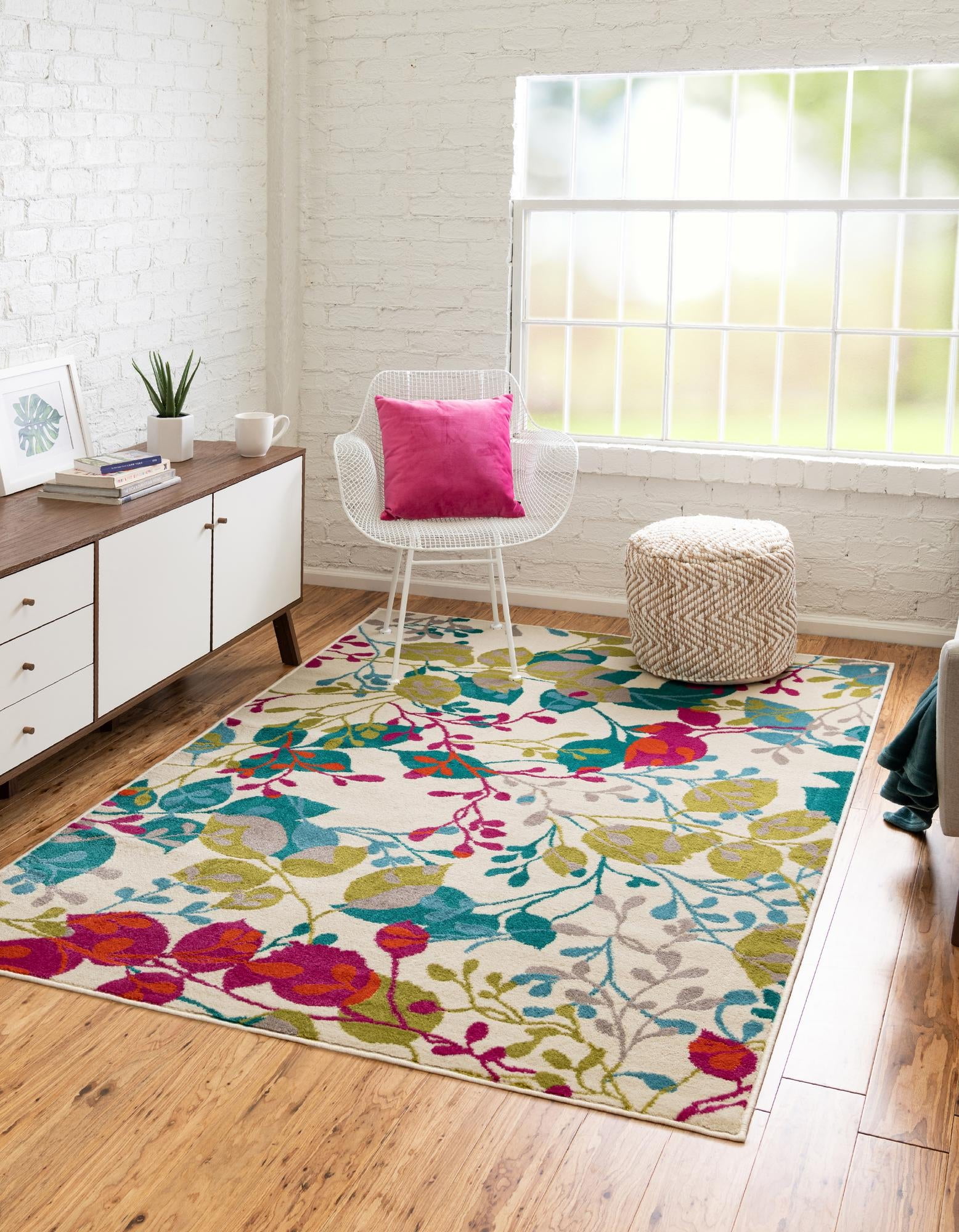 Rugs.com Azalea Collection Rug – 8' x 10' Ivory Medium Rug Perfect For ...