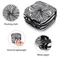 thumbnail image 3 of 1Pc Cute Period Bag Menstrual Cup Pouch, Large Storage Bag Sanitary Purse for Sanitary Napkin Pads, Black and White Geometric Pattern Pads Organizer for Girls Women, 3 of 6