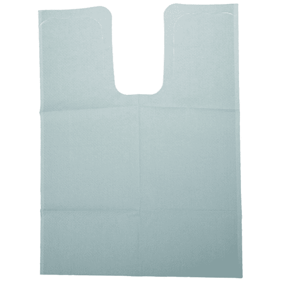Tidi 917673 Chainless Dental Patient Bibs Paper Poly 18" X 25" Blue 250/Cs