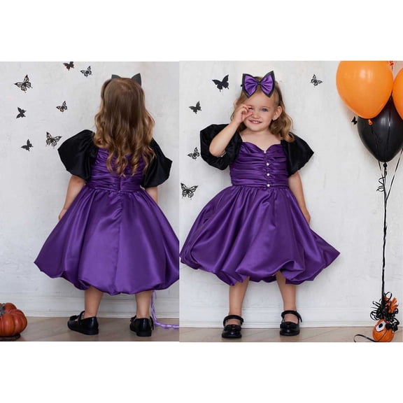 Witch Outfits for Girls Tutu Mesh Dress Witch Outfits Halloween Outfits Kids 6-7 Years Kids Girls Halloween Dress