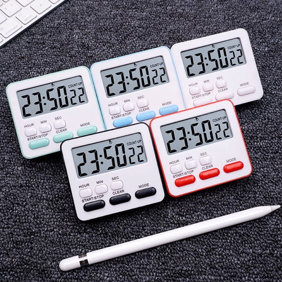 Tnobhg Kitchen Timer for Cooking Magnetic Attraction on Fridge Oven Multifunctional Digital Timer with Large Display Time Count-up Clock Student Time Manager Alarm Clock