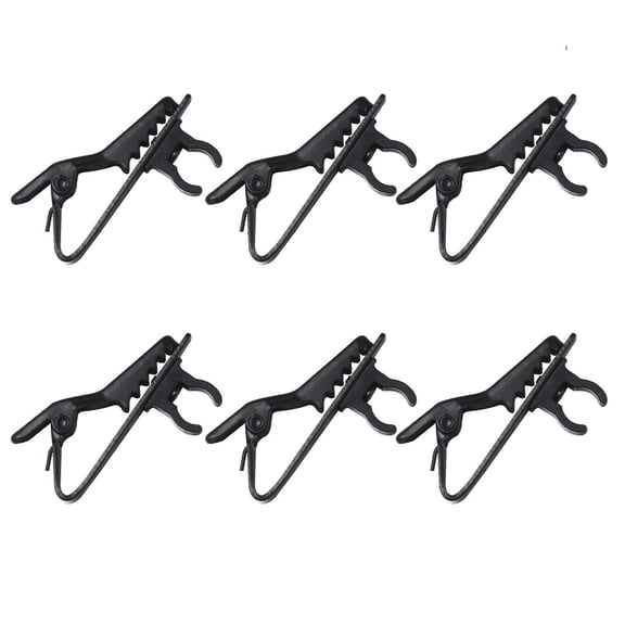 Minkissy 10Pcs Microphone Lapel Lavalier Clip Black High Sensitivity Clip on for Voice Recording
