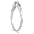 thumbnail image 2 of SZUL Women's .05 Carat Blue Diamond Promise ring in 10K White Gold, 2 of 4