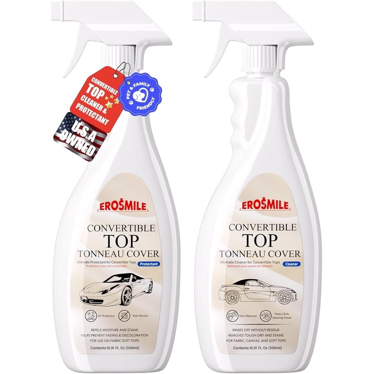 Convertible Top Cleaner And Protectant Kit Use for Cleaning And Protecting The Automotive Soft Tops of Fabric Construction.Deep-Penetrating Cleaning,