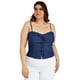 thumbnail image 2 of Blusa de mezclilla Zenobia Talla Extra 11565 Azul, 2 of 6