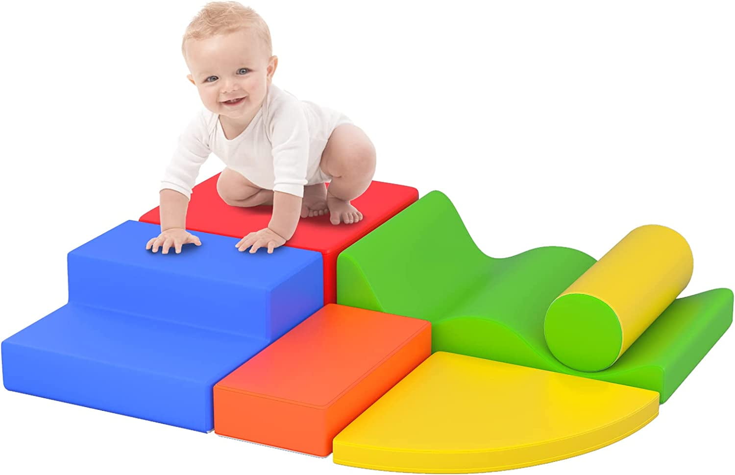 Climbing Toys for Toddlers 13, Linor Colorful Soft Play Equipment for Crawling and Sliding