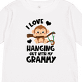 thumbnail image 4 of Inktastic Monkey I Love Hanging out with My Grammy Boys or Girls Long Sleeve Toddler T-Shirt, 4 of 5