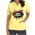 thumbnail image 2 of QIPOPIQ Haut de Blouse Médicale pour Femmes, Col en V avec Poches - Uniforme de Travail Confortable en Liquidation, 2 of 6